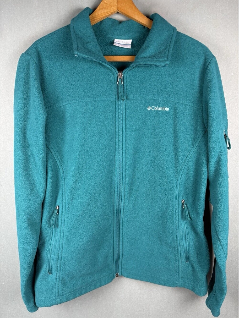 Columbia Women’s Benton Springs Full Zip Fleece Jacket Teal Blue Size large
